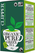 CLIPPER ORGANIC PURE GREEN TEA BAGS 40G