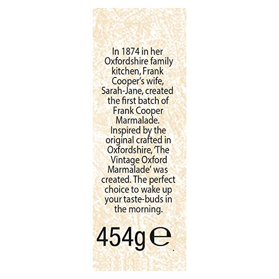 Frank Cooper's 454g Marmalade Vintage I Brithesop