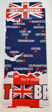 Great Britain Map Tea Towel
