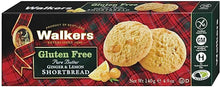 WALKERS GINGER & LEMON SHORTBREAD GLUTEN FREE 140G