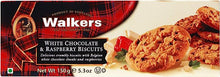 WALKERS RASPBERRY & WHITE CHOCOLATE BISCUITS 150G