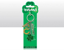 Ireland Harp/Shamrock/Horseshoe keyring