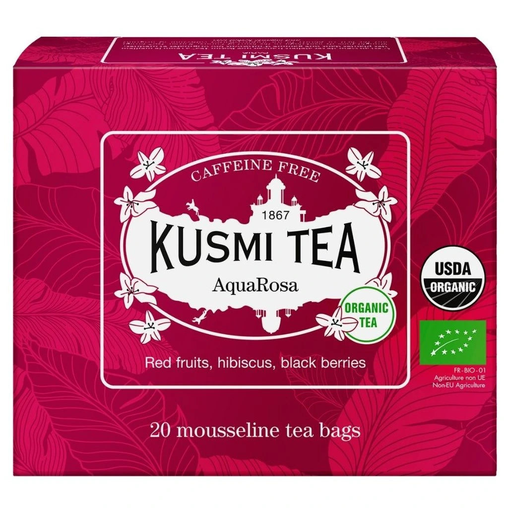 Kusmi Tea AquaRosa, Organic – Box of 20 Bags (40g)