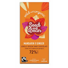 Seed and Bean Mandarin and Ginger Chocolate 75g