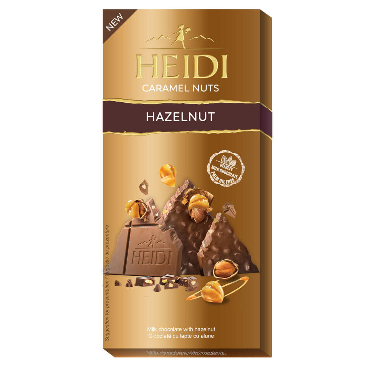 Milk Chocolate Bar with Caramel & Hazelnuts – 80g