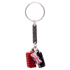 Bus, Taxi & U/J Painted Metal Die Cast Keyring