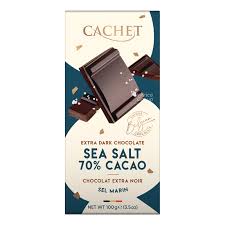 Cachet Extra Dark Chocolate Sea Salt 70% 100g