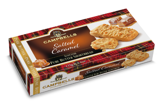 Campbells Salted Caramel Scottish Pure Butter Shortbread 125g