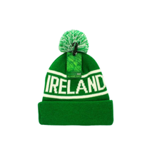 Ireland Green and White Beanie Bobble Hat
