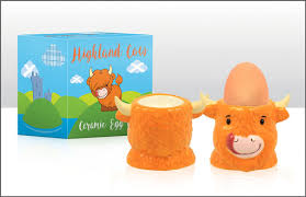 Highland Cow Head Sculpted Ceramic Egg Cup