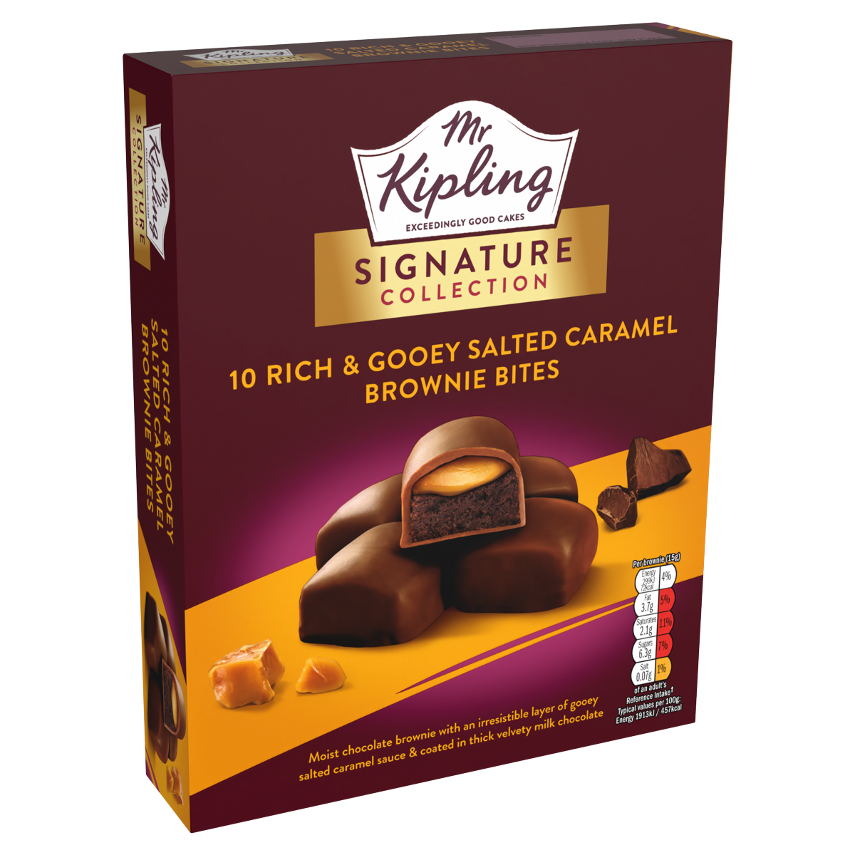 Mr Kipling 10 Rich & Gooey Salted Caramel brownies Bites