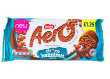 Nestle Aero Hazelnut Milk Chocolate Bar 90g