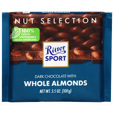 Ritter Sport Dark Chocolate with Whole Almonds 100g