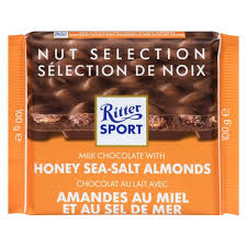 Ritter Sport Milk Chocolate Honey, Sea Salt & Almonds 100g