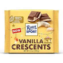 Ritter Sport Milk Chocolate with Vanilla Crescent Cookies 100g