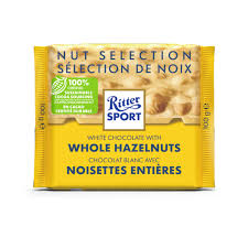 Ritter Sport White Chocolate Whole Hazlenuts 100g