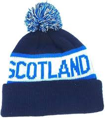 Scotland Blue and White Beanie Hat