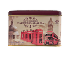 Vintage England 40 Teabag Tin