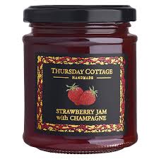 THURSDAY COTTAGE STRTAWBERRY JAM CHAMPAGNE 210G