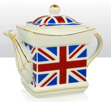 Union Jack Square Ceramic Teapot
