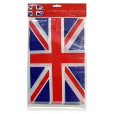 Union Jack Rectangular PVC Bunting 10 Flags 12ft