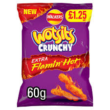 WOTSITS CRUNCHY EXTRA FLAMIN HOT 60G BBD: November 3rd, 2024