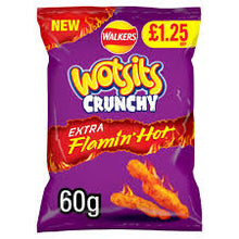 WOTSITS CRUNCHY EXTRA FLAMIN HOT 60G BBD: November 3rd, 2024