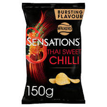 Walkers Sensations Thai Sweet Chilli Crisp 150g