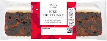 M&S Classic Iced Fruit Cake 400g BBB: January 29,2025.