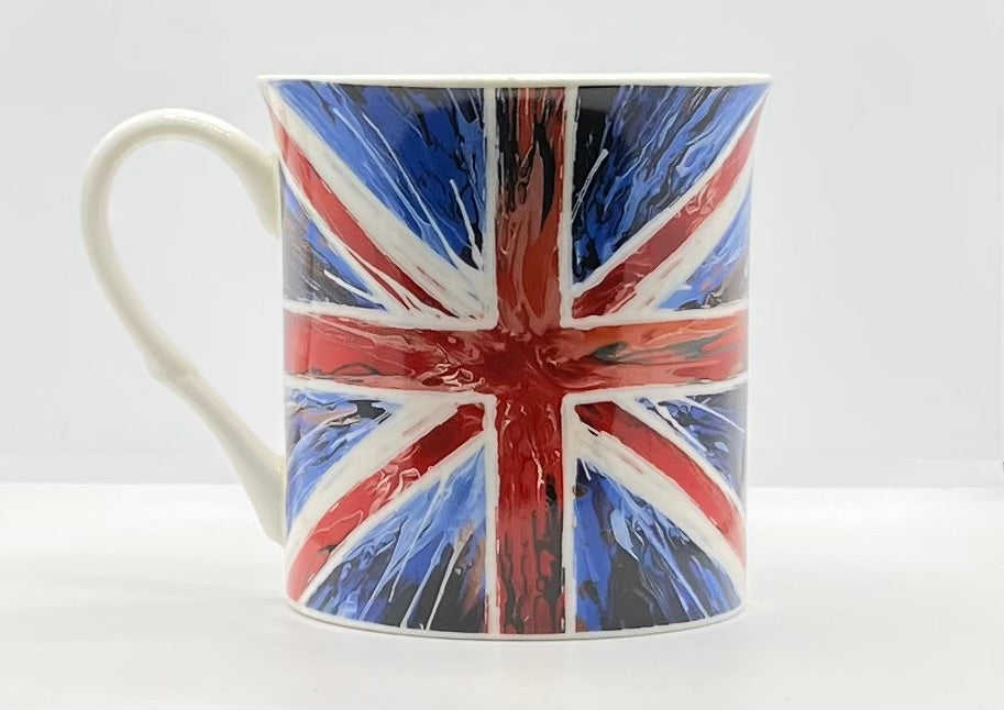 Union Jack Spin Painting Regal Mug