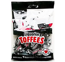 WALKERS TOFFEES LIQUORICE BAG 150G